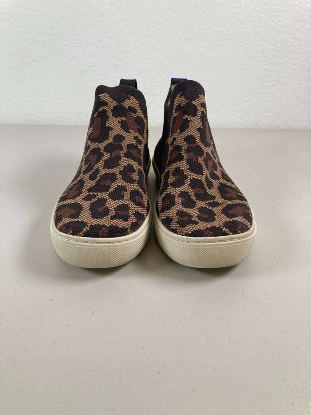 Rothy's Chelsea Wildcat Leopard Print Ankle Boots Sneaker Size 7